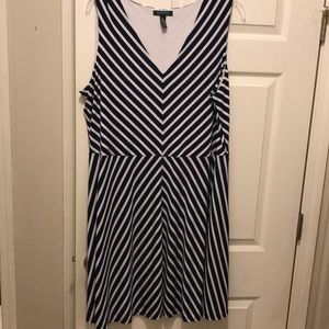 Ralph Lauren navy/white striped dress -3X